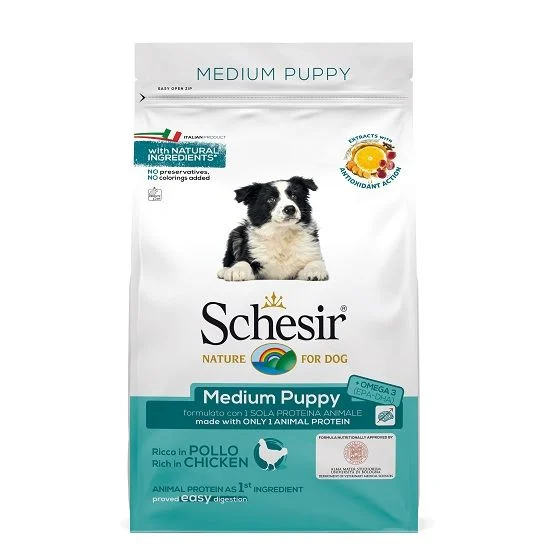 Schesir Medium Puppy with Chicken[Weight - 12kg]
