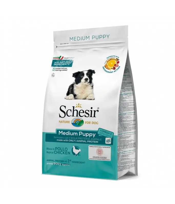  Schesir Medium Puppy with Chicken[Weight - 3kg]