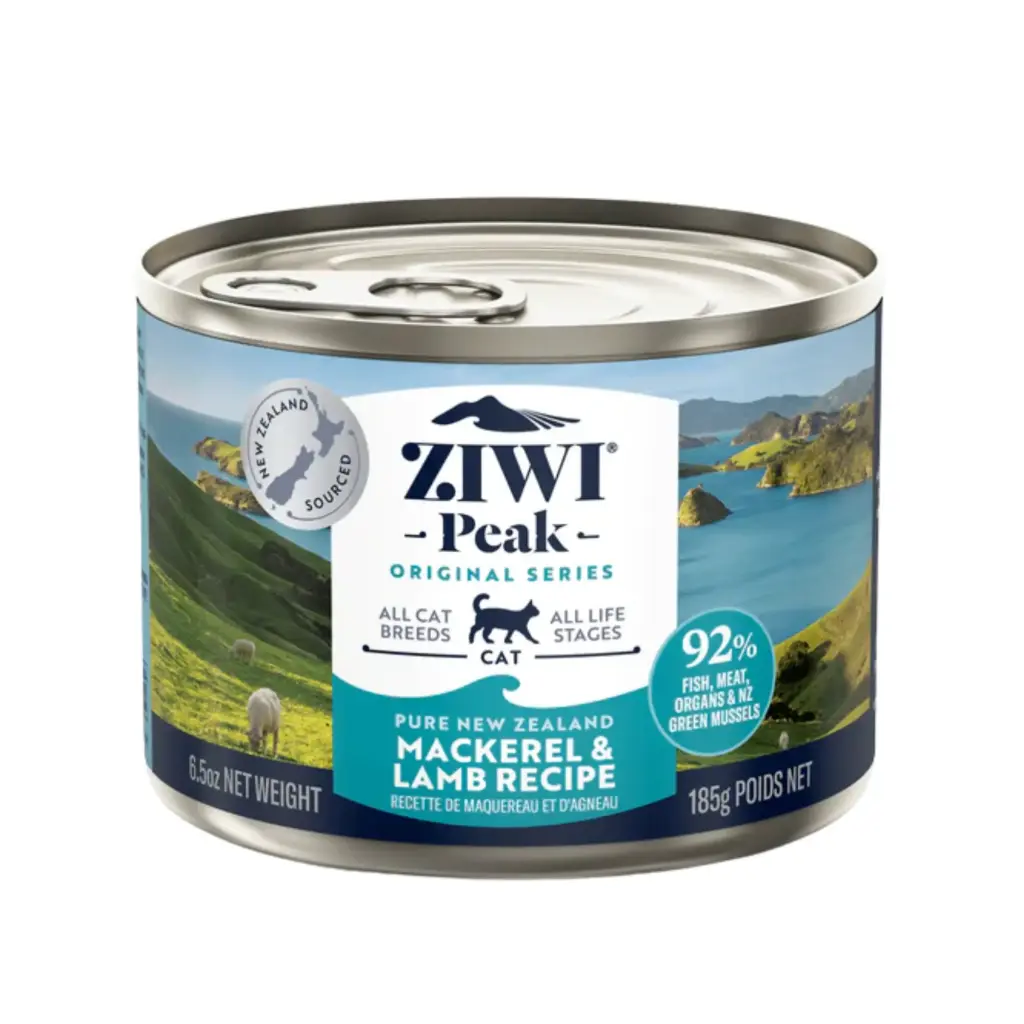 ZIWI Peak Mackerel & Lamb Recipe Wet Cat Food 185g