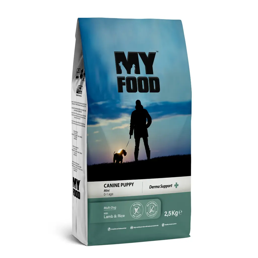 MyFood Puppy Mini Breed Lamb& Rice, Derma Support, No Corn & No Soy 2.5Kg