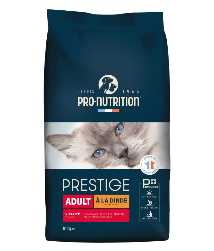 [203820] Pro Nutrition Prestige Adult Turkey Dry Cat Food Bag 10kg