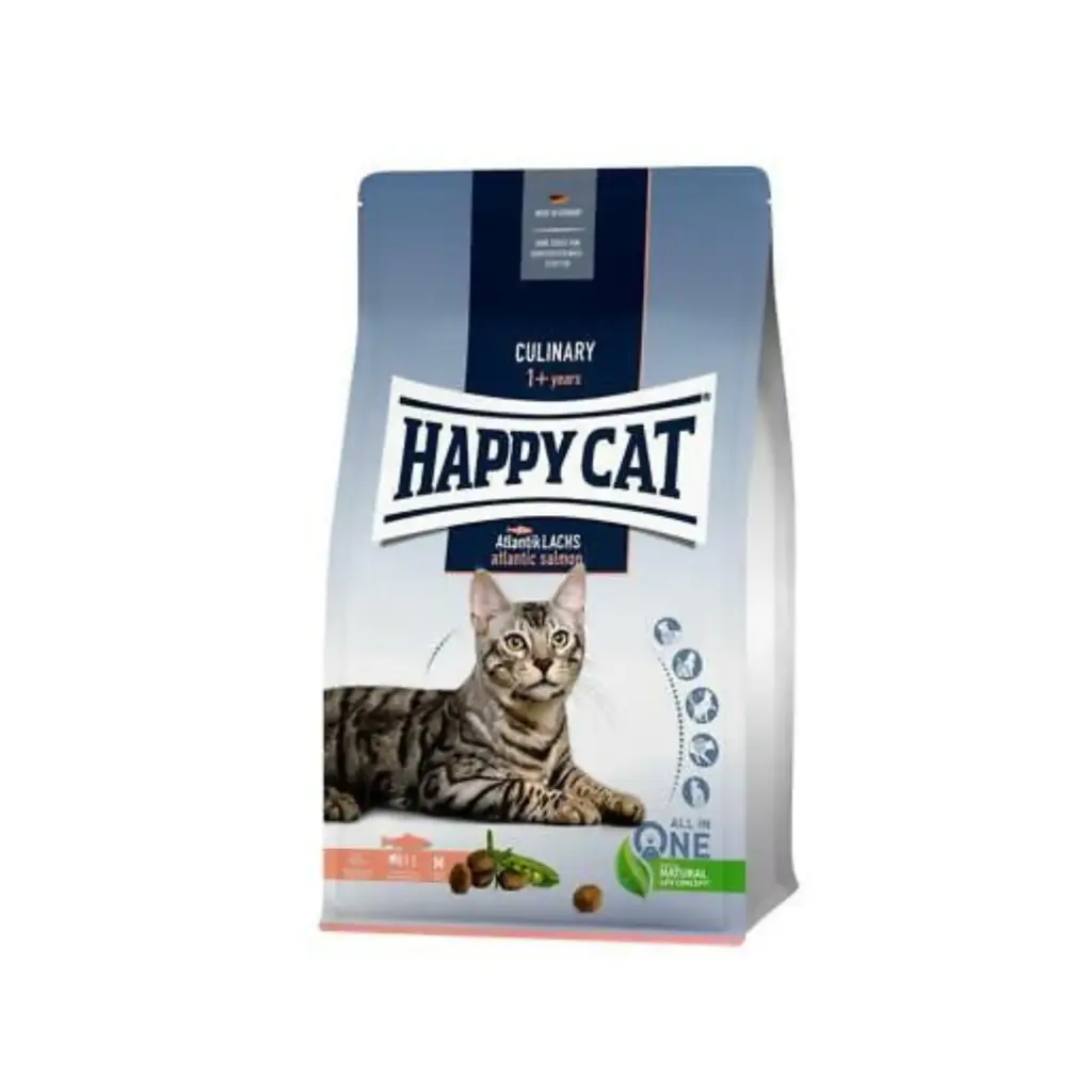 Happy Cat Culinary Atlantic Lachs Salmon Dry Cat Food Bag 1300g