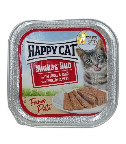 [4001967173499] Happy Cat Minkas Duo Poultry & Beef Dry Cat Food Bag 100g