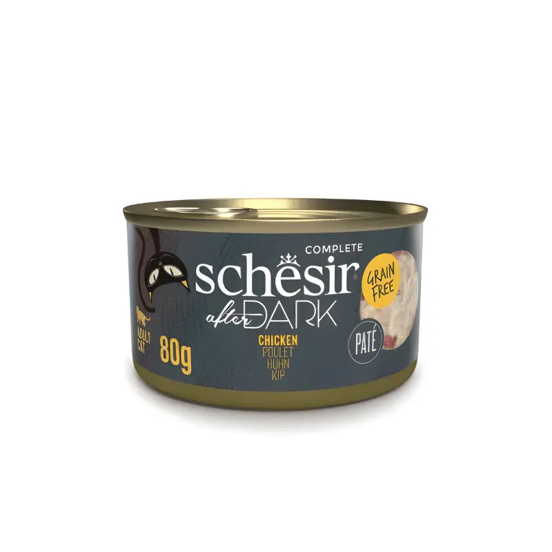 Schesir After Dark Paté Chicken Gourmet Wet Cat Food Can 80g