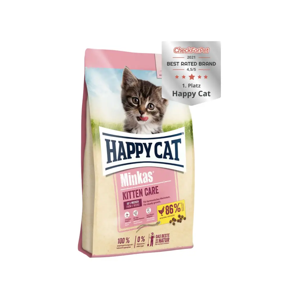 Happy Cat Minkas Kitten Care Kitten Care Dry Cat Food Bag 1500g