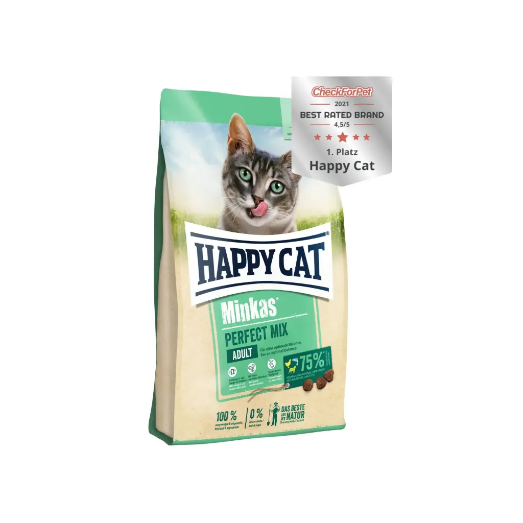 [4001967074314] Happy Happy Cat Minkas Perfect Mix Perfect Mix Dry Cat Food  4kg (Cat) – 4kg