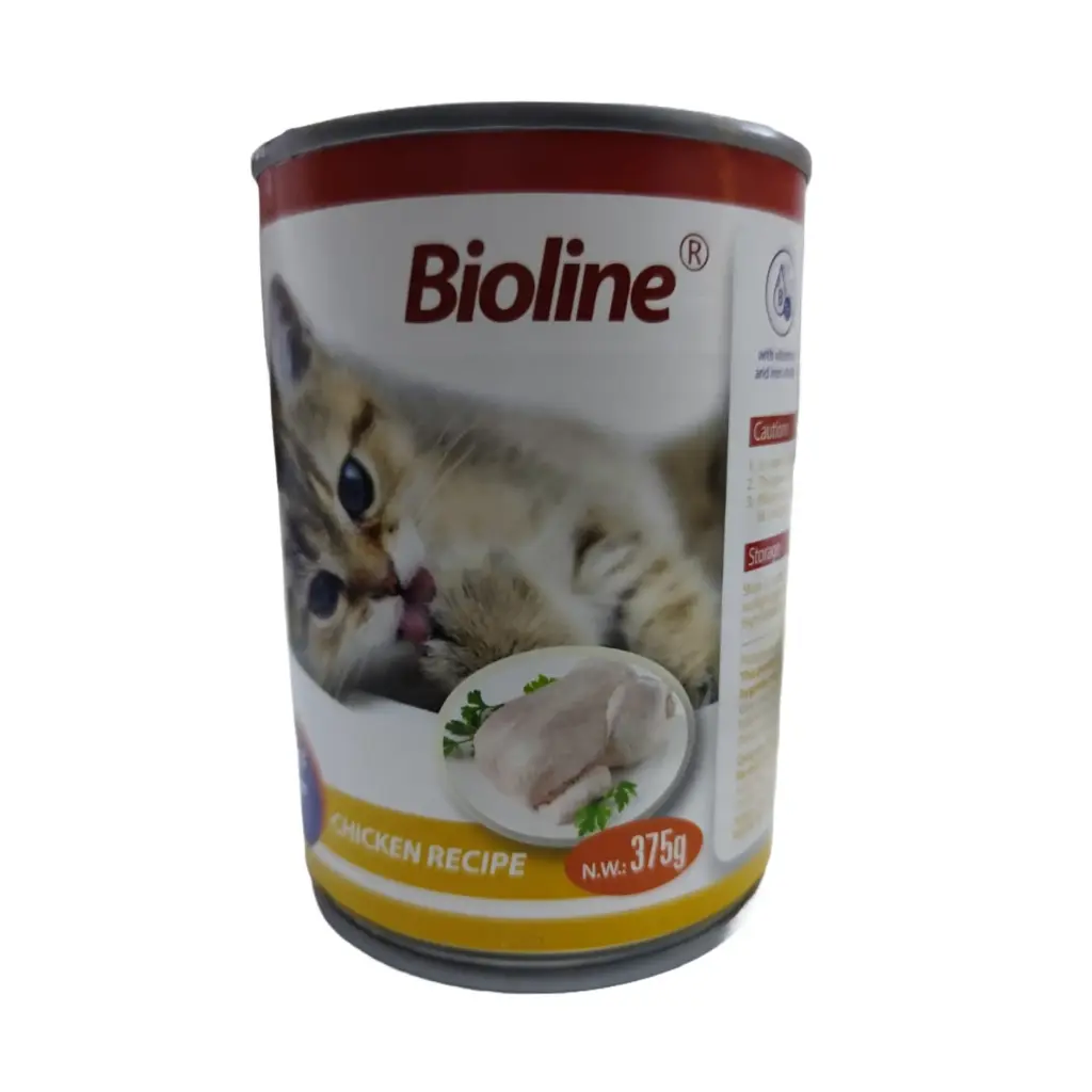 [6970117125337] Bioline Chicken & Vegetables Vitality Wet Cat Food - 375g