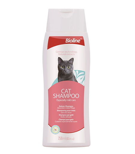[6970117120059] Bioline Bioline Cat Shampoo, 250ml Volume, with Coconut Oil & Chamomile, Nourishes & Shines, Detangles Dry Hair (Cat)