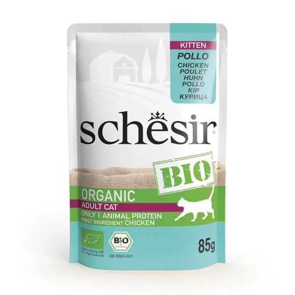 Schesir Bio Chicken Organic Wet Kitten Food Can 85g