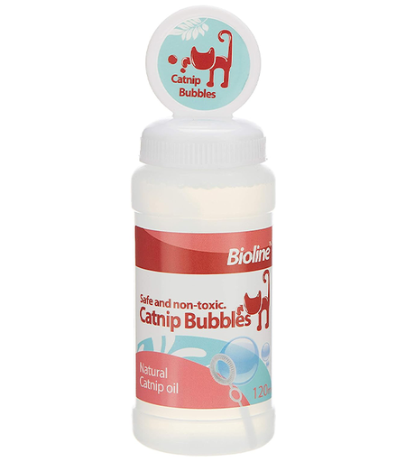 [6970117121964] Bioline Catnip Oil Bubbles Relaxation Stimulant for Cats - 120ml