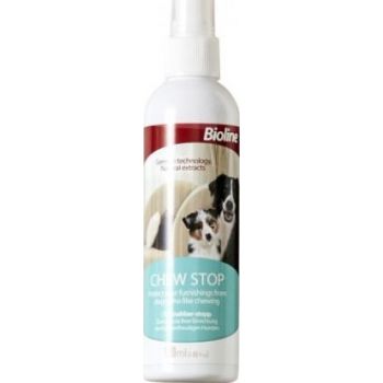 Bioline Chew Stop Anti-Chew Spray for Dogs - 120ml Bitter Deterrent