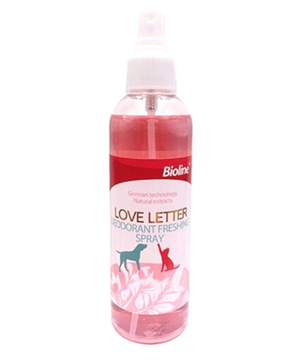 [6970117121391] Bioline Love Letter Fragrance Deodorizing Spray for Dogs & Cats - 207ml