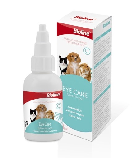 Bioline Eye Care Solution for Dogs, Cats & Small Animals, 50ml - Gentle Cleansing