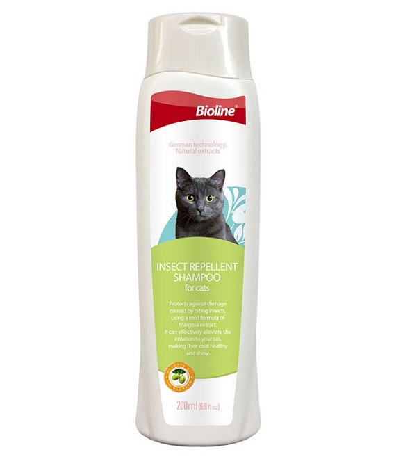 [6970117123883] Bioline Insect Repellent Margosa Extract Shampoo for Cats - 200ml