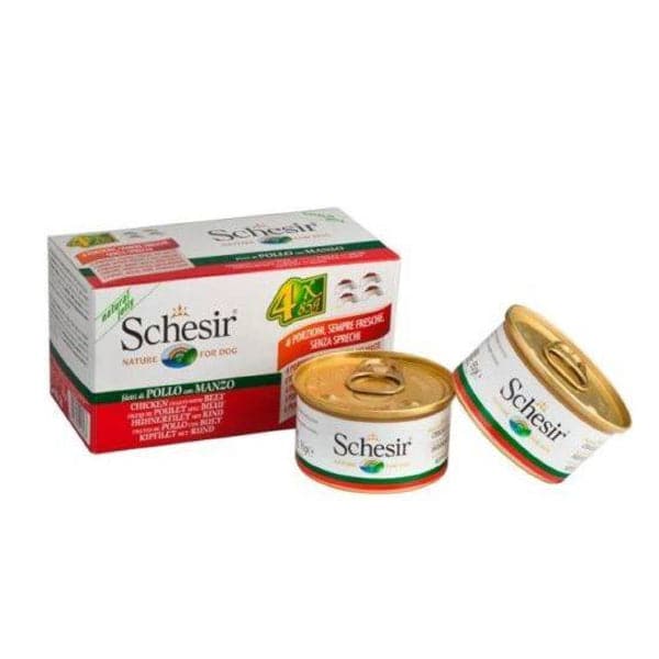 [C01064303] Schesir Schesir Dog Wet Food-Chicken Fillets With Beef[Weight - 340g]