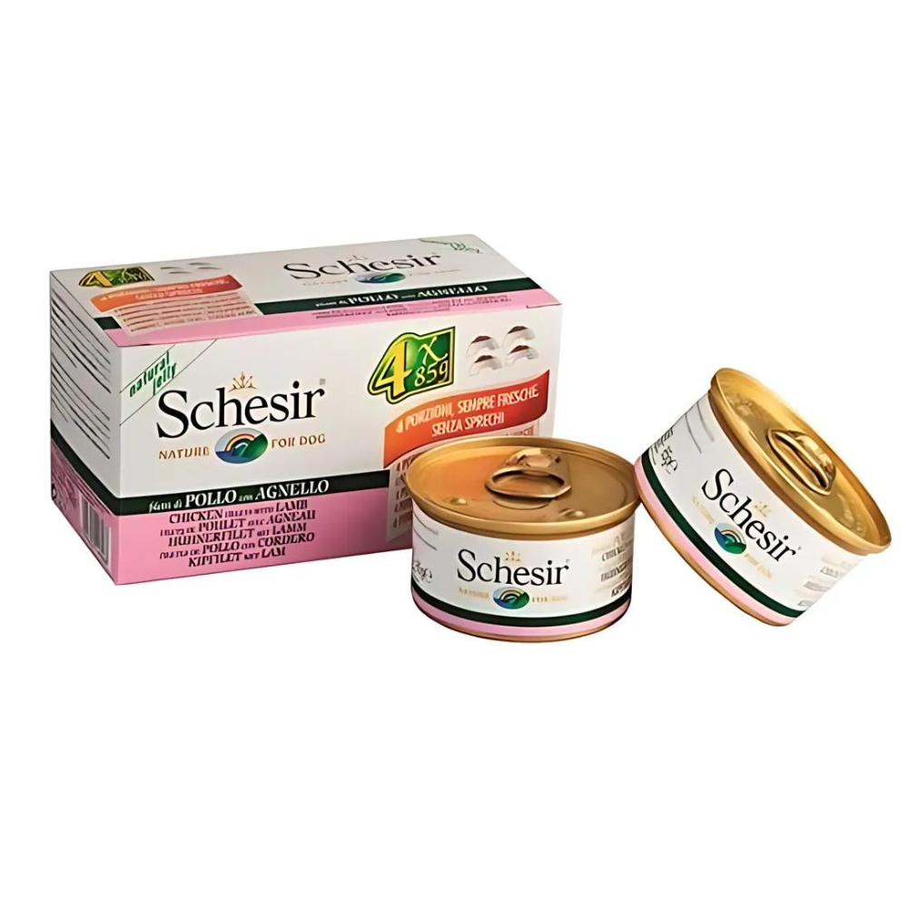 Schesir Chicken Fillets With Lamb Wet Food Can 340g