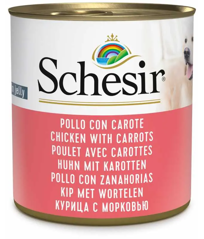 Schesir Chicken With Carrots Wet Food Can 285g