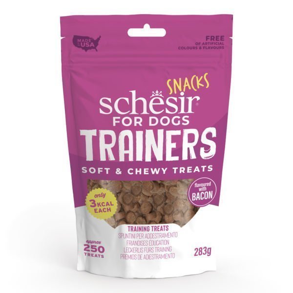 [SCINV26268004] Schesir Dog Snacks Trainers Soft & Chewy 283g - Bacon - Training Treats