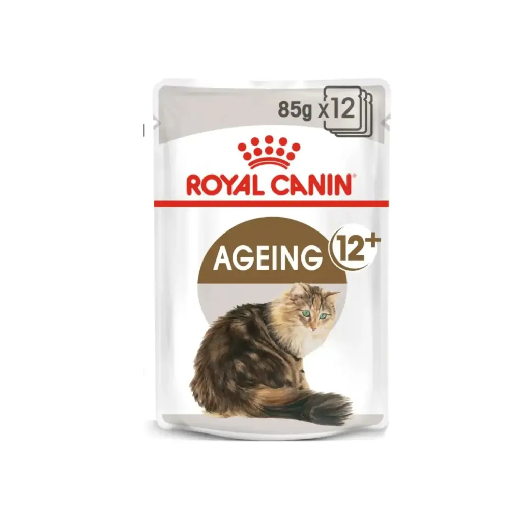 [RO237270] Royal Canin Feline Health Nutrition Ageing +12 Gravy 12x 85gm Cat Wet Food Pouches - Senior Health