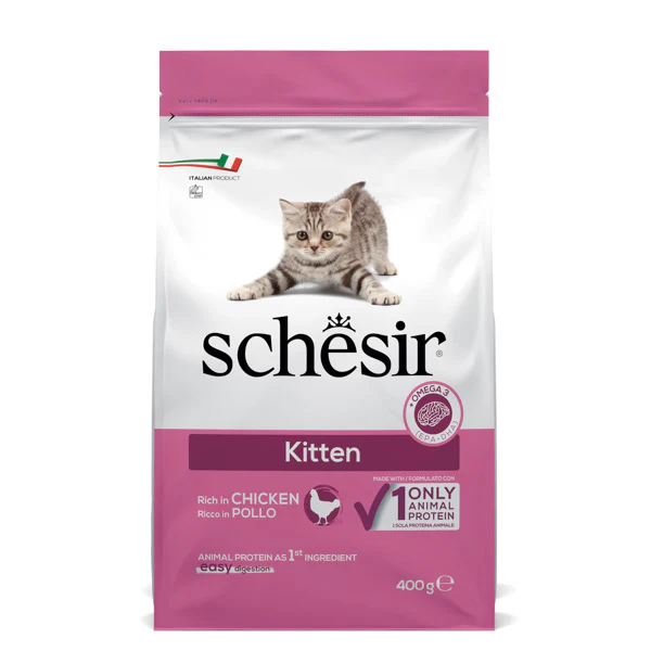 Schesir Dry Food Kitten Rich In Chicken Dry Cat Food Bag 400g