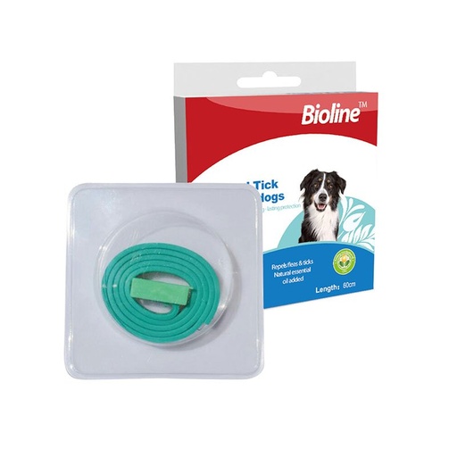 [6970117120424] Bioline Eucalyptus Oil Natural Flea & Tick Dog Collar - 60cm