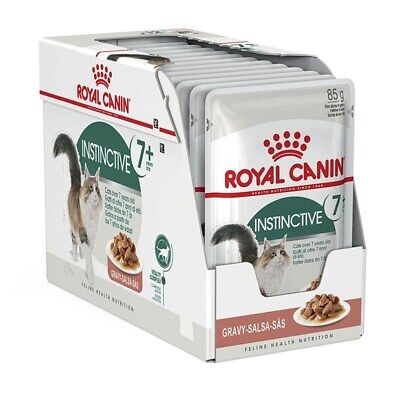 Royal Canin Feline Health Nutrition Instinctive 7+ Gravy Instinctive 7+ Senior Health Wet Cat Food Pouch 12x85g