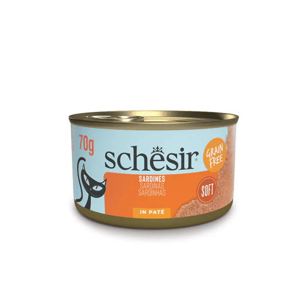 [SCINV21141003] Schesir Grill Paté Cat Can Sardines 70g - Gourmet Wet Food