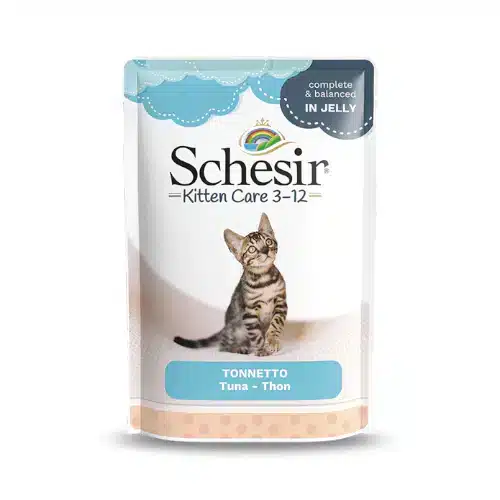[C03070103] Schesir Kitten Care Jelly 3-12 Tuna Gentle Wet Cat Food Pouch 85g