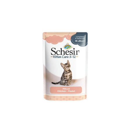 Schesir Kitten Care Jelly Chicken Gentle Wet Cat Food Pouch 85g
