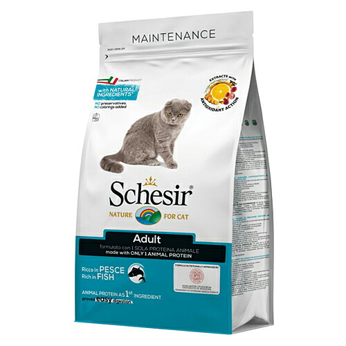 [1111114444444] Schesir Maintenance Fish Adult Complete & Balanced Dry Cat Food Bag 400g