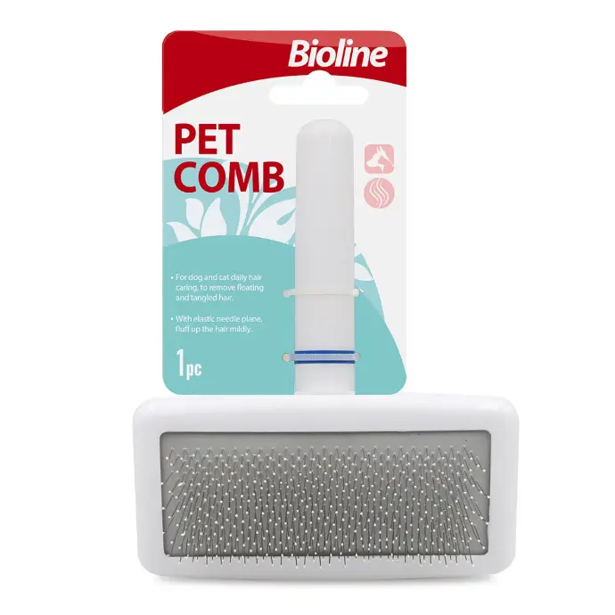 [6970117124989] Bioline White Grooming Pet Comb - Large