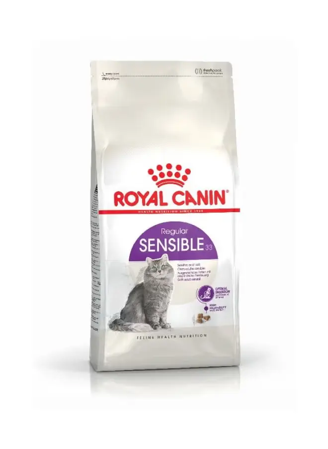 Royal Canin Feline Health Nutrition Sensible Dry Food 2kg for Sensitive Adult Cats - Digestive Support