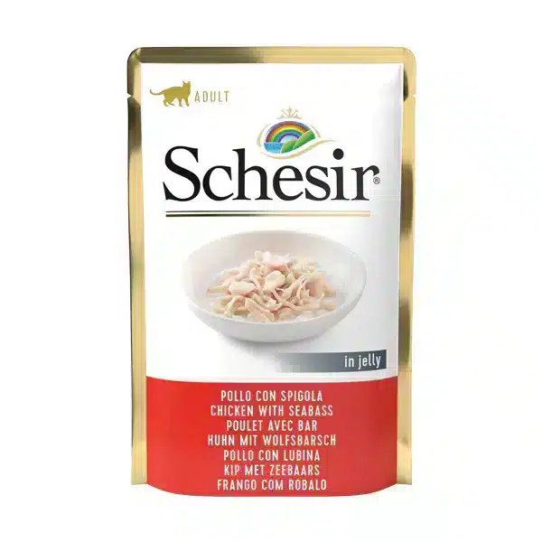 [C01070106] Schesir Pouch Jelly Chicken With Seabass Gourmet & Natural Wet Cat Food Pouch 85g