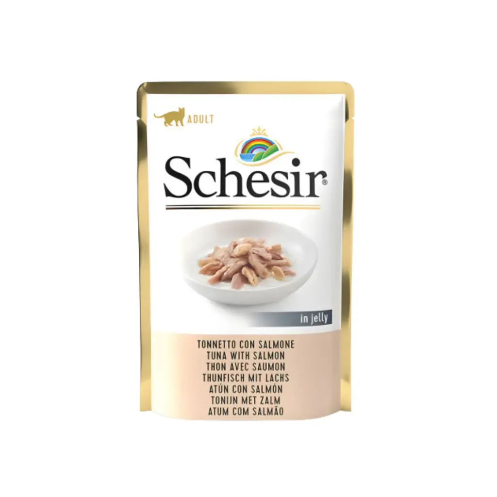 Schesir Pouch Jelly Tuna With Salmon Rich & Natural Wet Cat Food Pouch 85g