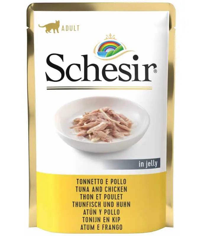 Schesir Pouch Tuna With Chicken Delicious & Natural Wet Cat Food Pouch 85g