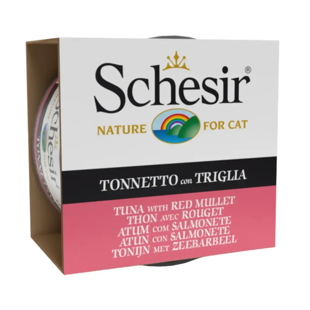 [SCPST21122603] Schesir Wet Food Tuna With Red Mullet Distinctive Fish Flavor Wet Cat Food Can 85g