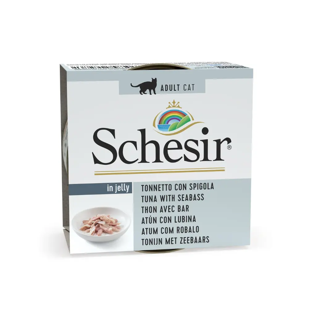 Schesir Wet Food Tuna With Seabass Gourmet Fish Flavor Wet Cat Food Can 85g