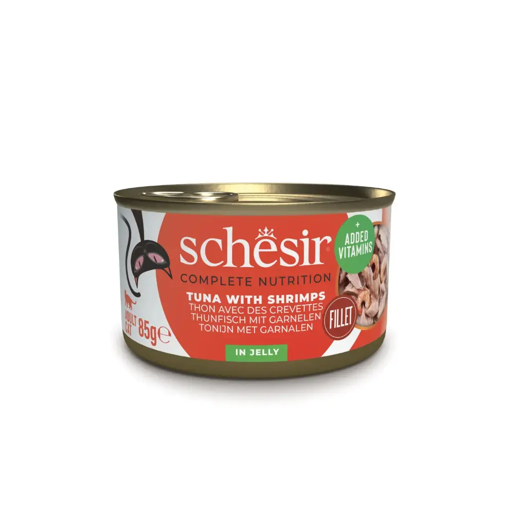 Schesir Wet Food Tuna With Shrimps Delicious & Natural Wet Cat Food Can (85 g)
