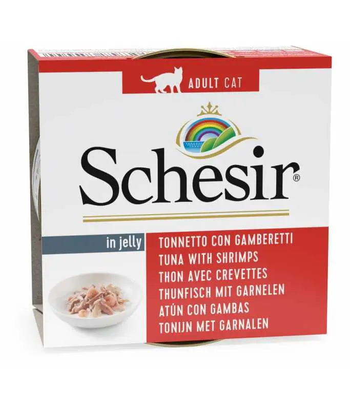 Schesir Wet Food Tuna With Shrimps Delicious & Natural Wet Cat Food Can 85g