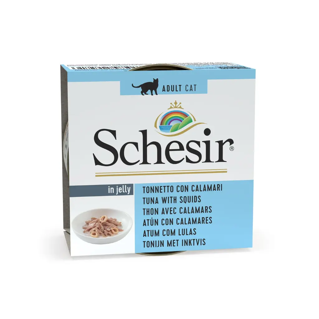 Schesir Wet Food Tuna With Squids Savory & Natural Wet Cat Food Can 85g