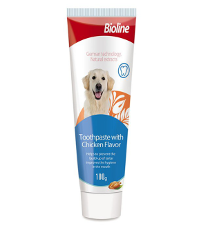 [6970117124408] Bioline Chicken Flavor Pet Toothpaste - 100g
