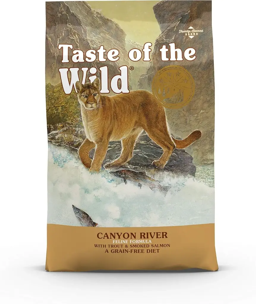 [9769] Taste Of The Wild Canyon River Feline Recipe Trout & Smoked Salmon Dry Cat Food Bag 2kg