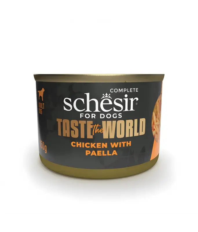 Schesir Taste The World Dog Wholefood - Chicken With Carbonara150g (Min Order- 8 Cans)