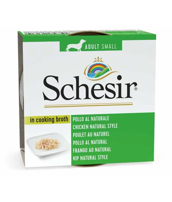 Schesir Wet Food Can Chicken Natural Style Pure & Wholesome Wet Dog Food Can 85g