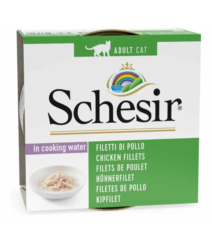 Schesir Wet Food Chicken Fillets Natural Style Pure & Wholesome Wet Cat Food Can 85g