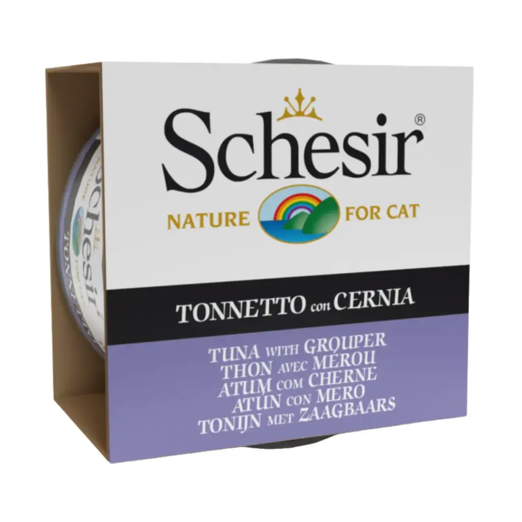 [C01064270] Schesir Wet Food Tuna With Grouper Exotic Fish Flavor Wet Cat Food Can 85g