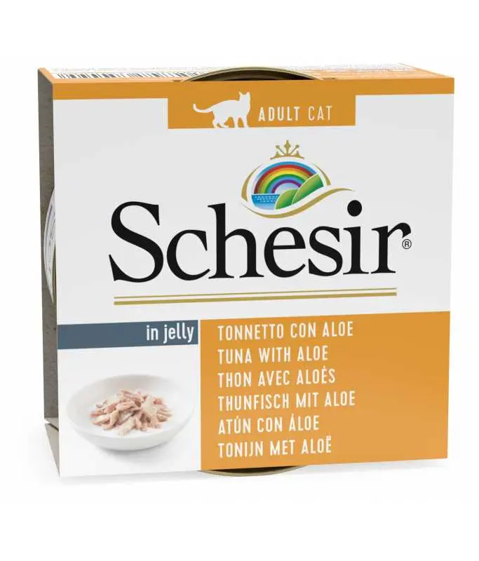 [C01064018] Schesir Wet Food Tuna With Aloe Soothing & Natural Wet Cat Food Can 85g