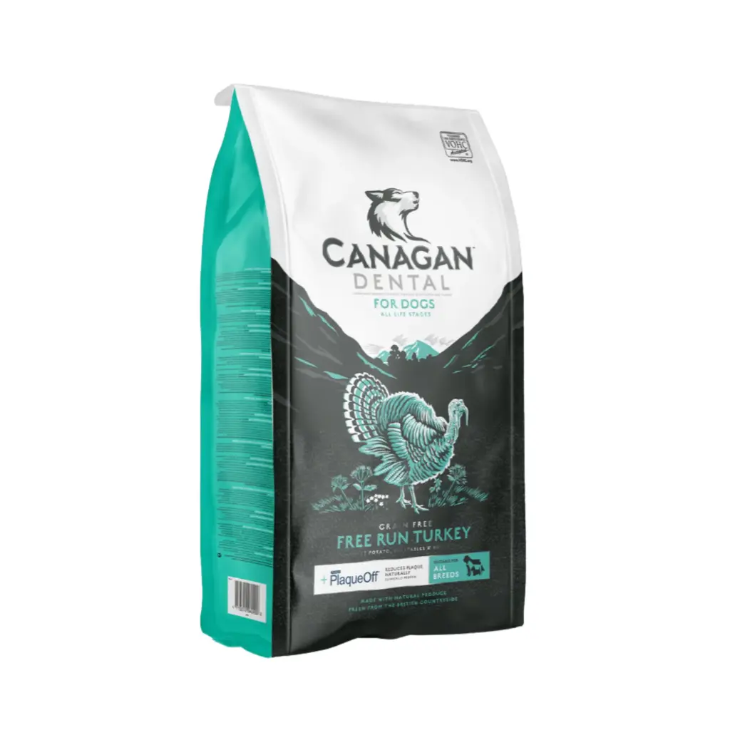 [300770] Canagan Dental Free-Run Turkey Grain-Free Adult Dry Dog Food - 2kg