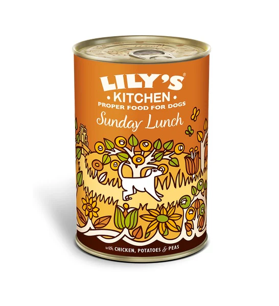 Lily's Kitchen Sunday Lunch with Chicken Potatoes and Peas
