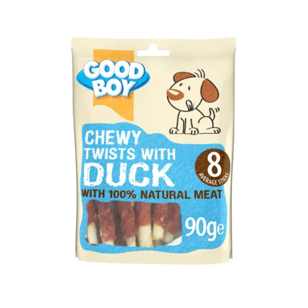 GoodboyChewyDuckTwists90g